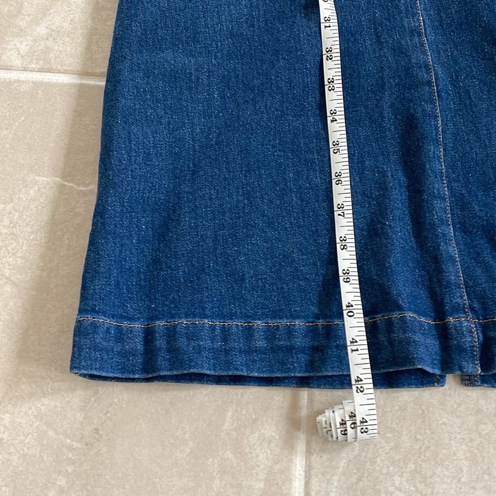 J.Crew Denim Apron Dress in Washed Indigo Button Down Stretch Jean - Picture 9 of 9